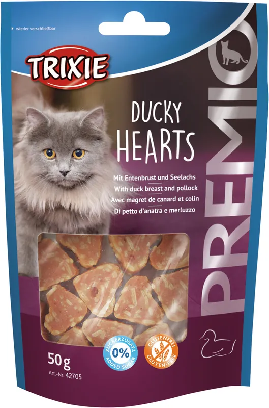 TRIXIE Premio Hearts Ente/Lachs 50 g Markenware