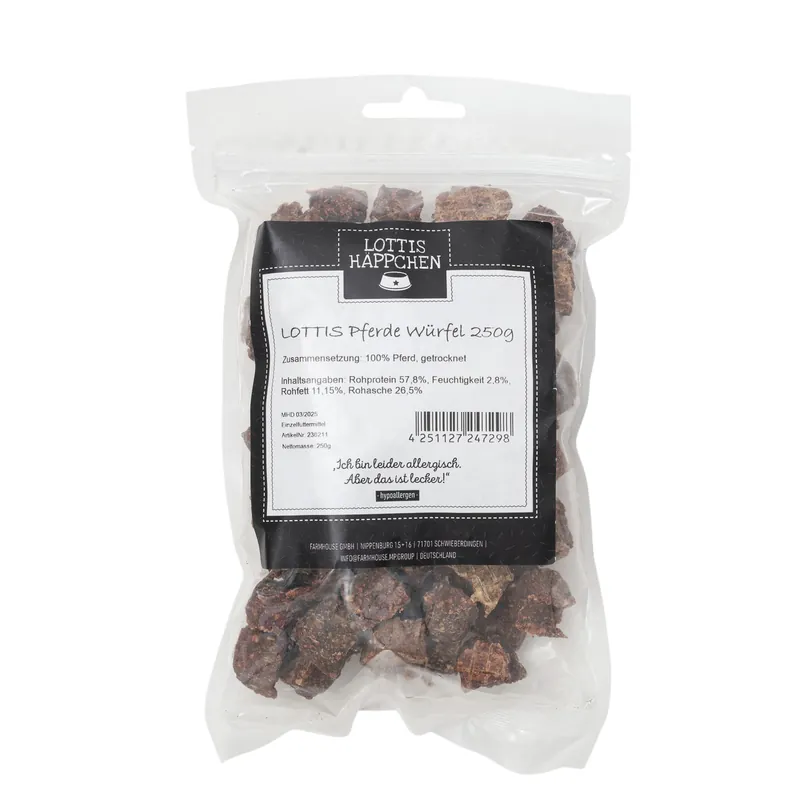 Knallerangebot LOTTIS HÄPPCHEN Pferdewürfel 250 g