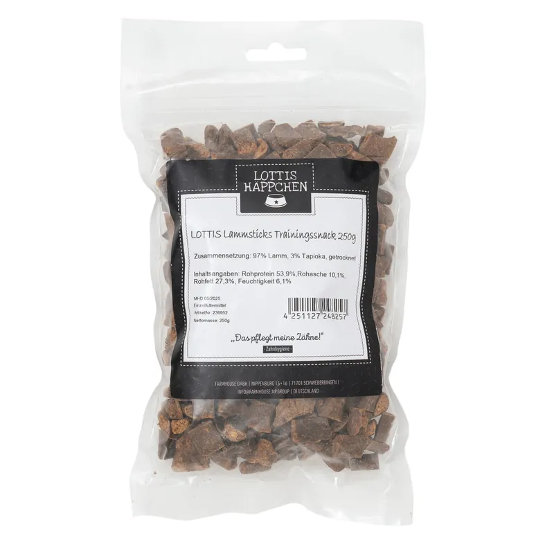 Aktuell LOTTIS HÄPPCHEN Lammsnacks Trainingssnack 250 g