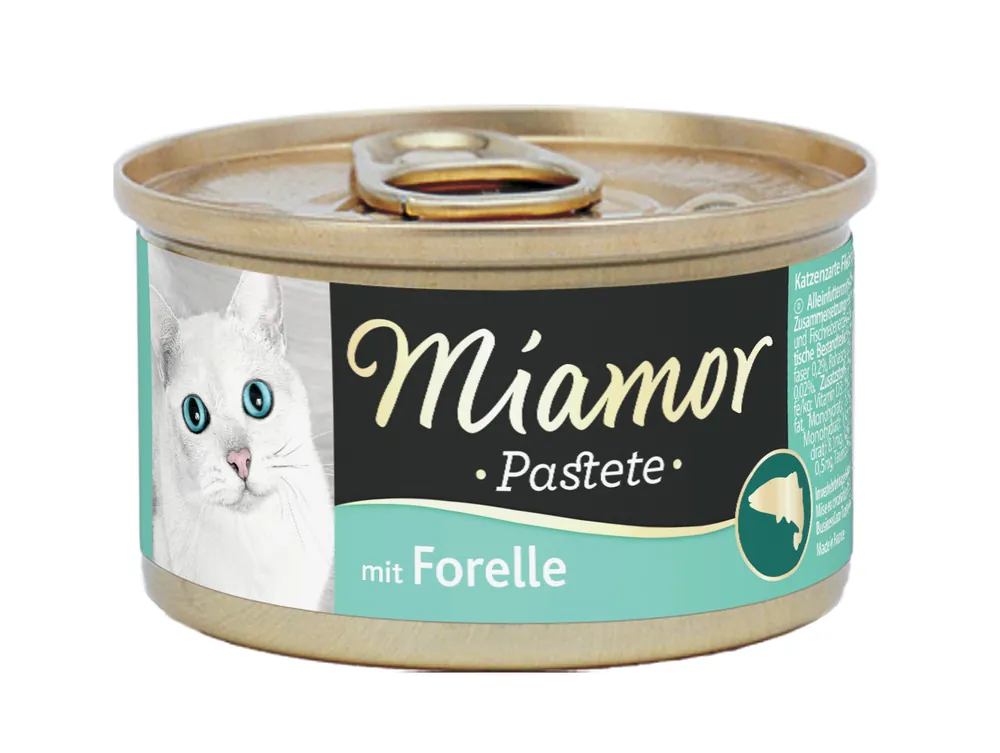 Sparpaket 12 x 85 g Miamor Pastete mit Forelle Katzen Nassfutter Kracherpreis