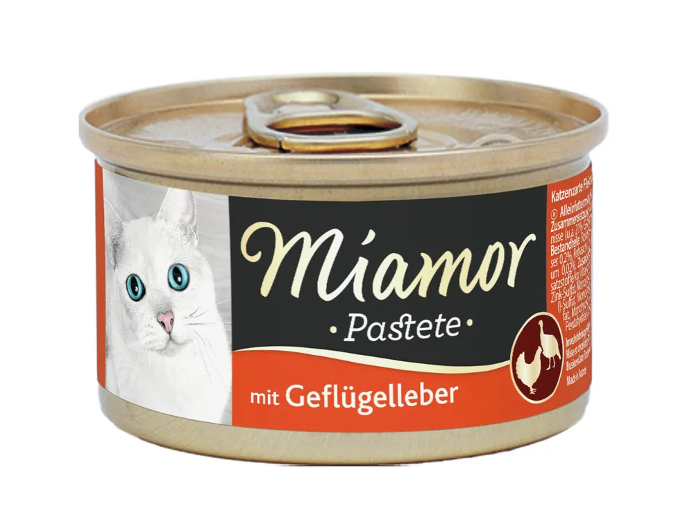 Geprüft Sparpaket 24 x 85 g Miamor Pastete mit Geflügelleber Katzen Nassfutter
