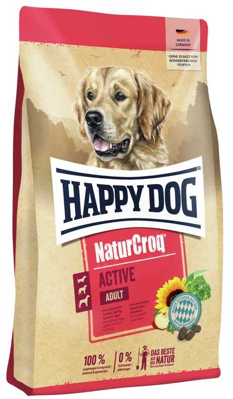 Nur Für Kurze Zeit Sparpaket 2 x 15 kg Happy Dog NaturCroq Active Adult Hunde Trockenfutter