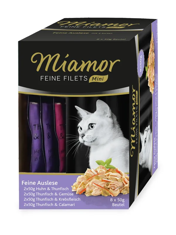 Angebot Sparpaket 8 x 8 x 50 g Miamor Feine Filets Mini Feine Auslese Multipack Katzen Nassfutter