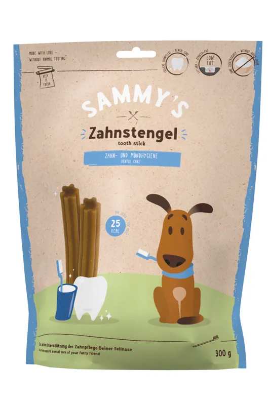 Nur Heute Sparpaket 2 x 300 g Sammy's Zahnstengel Zahn- und Mundhygiene Hunde Snack