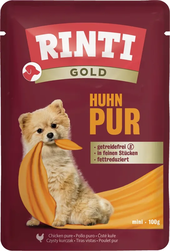 Sparpaket 20 x 100 g Rinti Gold Huhn Pur Hunde Nassfutter Solange Der Vorrat Reicht