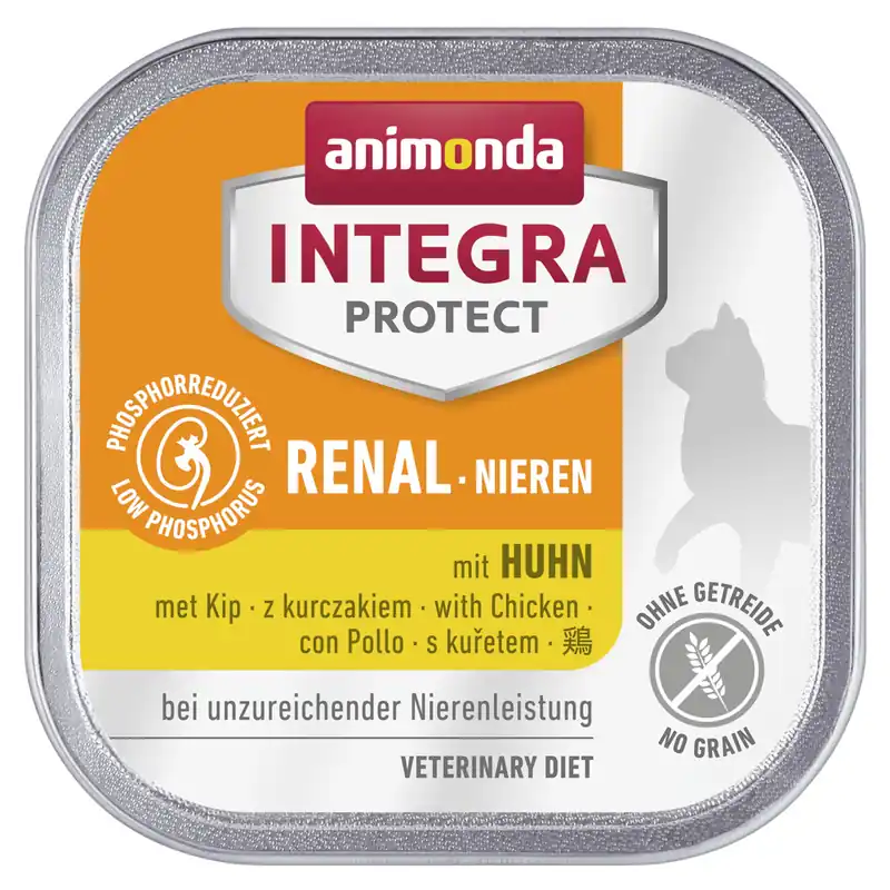 Sparpaket 16 x 100 g Animonda Integra Protect Renal/Nieren mit Huhn Katzen Nassfutter Kracherpreis