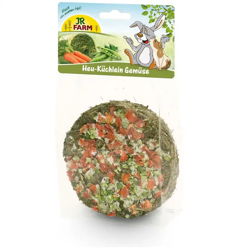 Echt Sparpaket 2 x 75 g JR Farm Heu-Küchlein Gemüse Nager Snack