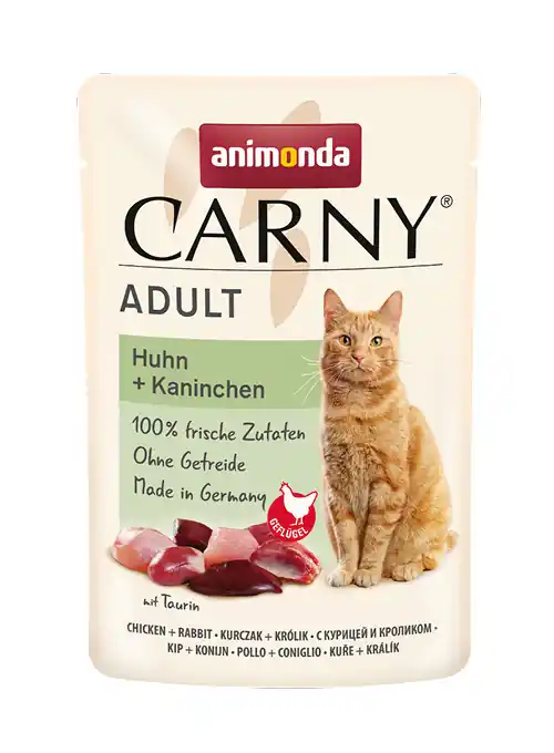 Sparpaket 12 x 85 g Animonda Carny Adult Huhn + Kaninchen Katzen Nassfutter Billig