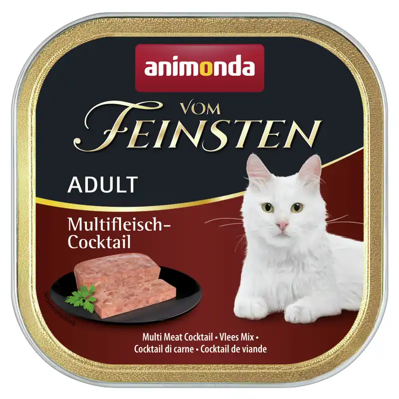 Neue Ware Sparpaket 32 x 100 g Animonda vom Feinsten Adult Multifleisch-Cocktail Katzen Nassfutter