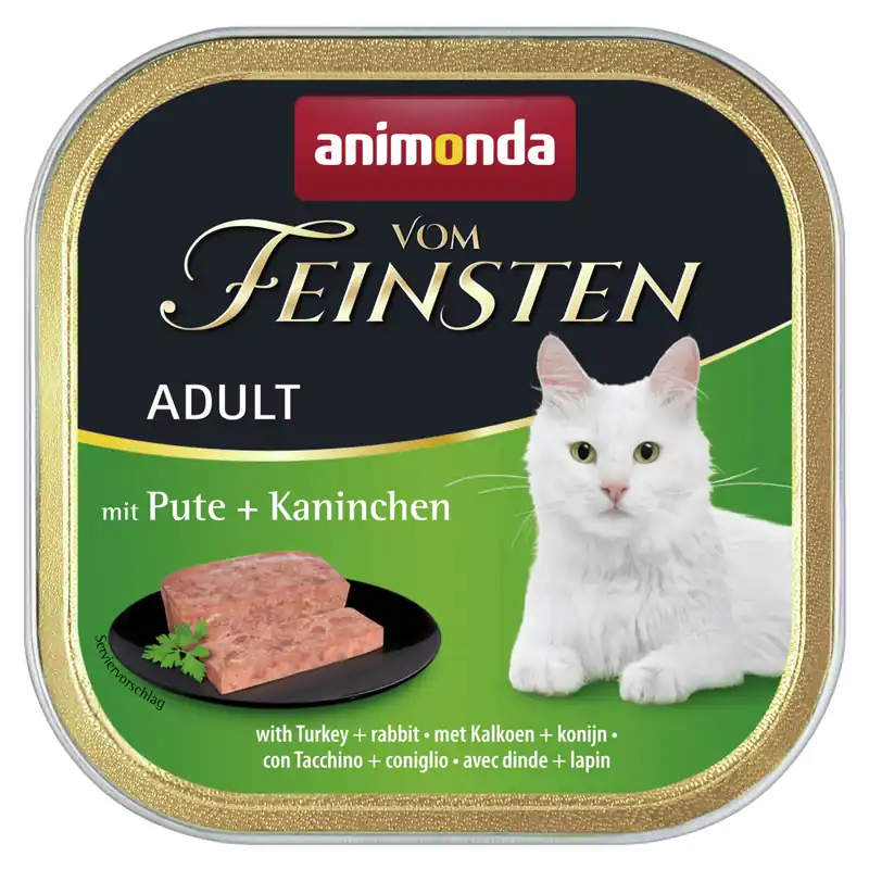 Neue Ware Sparpaket 8 x 100 g Animonda vom Feinsten Adult Pute und Kaninchen Katzen Nassfutter