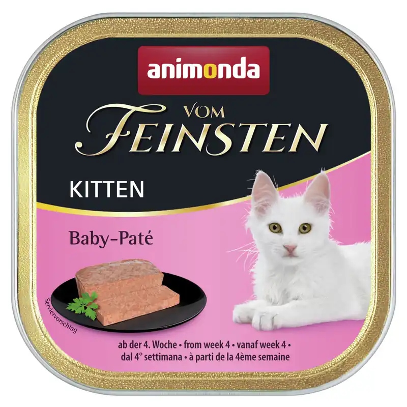 Sparpaket 8 x 100 g Animonda vom Feinsten Kitten Baby Paté Katzen Nassfutter Mega-Angebot