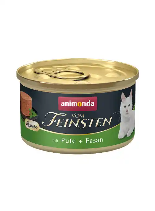 Sparpaket 12 x 85 g Animonda Vom Feinsten Mousse mit Pute + Fasan Katzen Nassfutter Online Kaufen