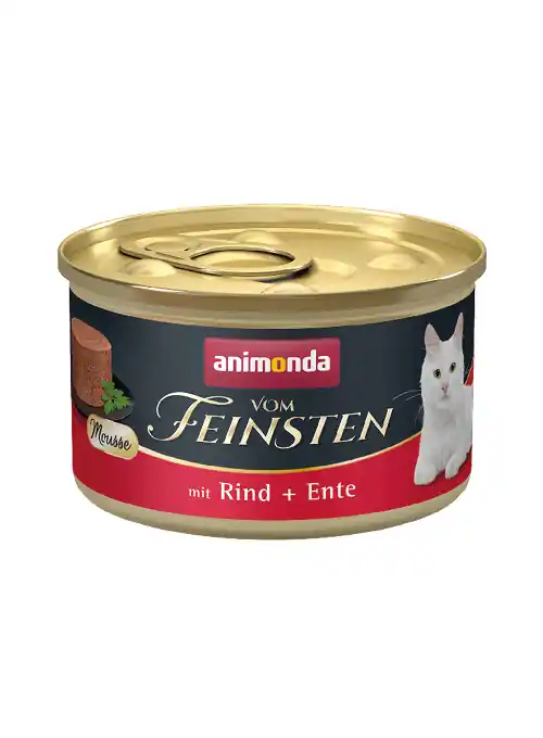 Sparpaket 24 x 85 g Animonda Vom Feinsten Mousse mit Rind + Ente Katzen Nassfutter Sale