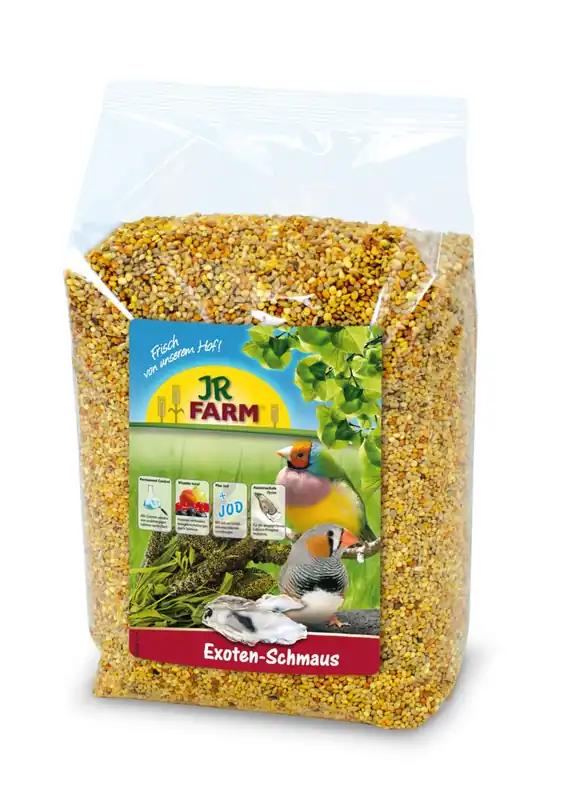 Sparpaket 2 x 1 kg JR Farm Exoten-Schmaus Vogel Hauptfutter Neu Im Sortiment