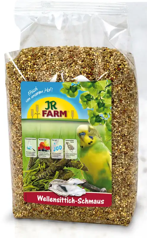 Expressversand Sparpaket 2 x 1 kg JR Farm Wellensittich-Schmaus Wellensittiche Vogel Hauptfutter