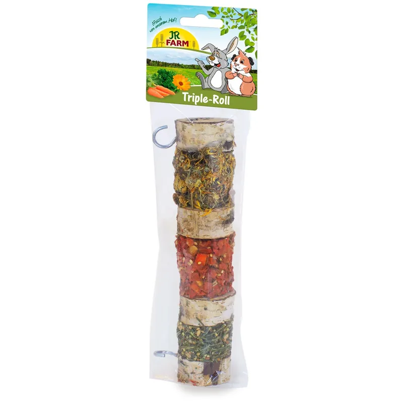 Abverkauf Sparpaket 2 x 160 g JR Farm Triple-Roll Nager Snack