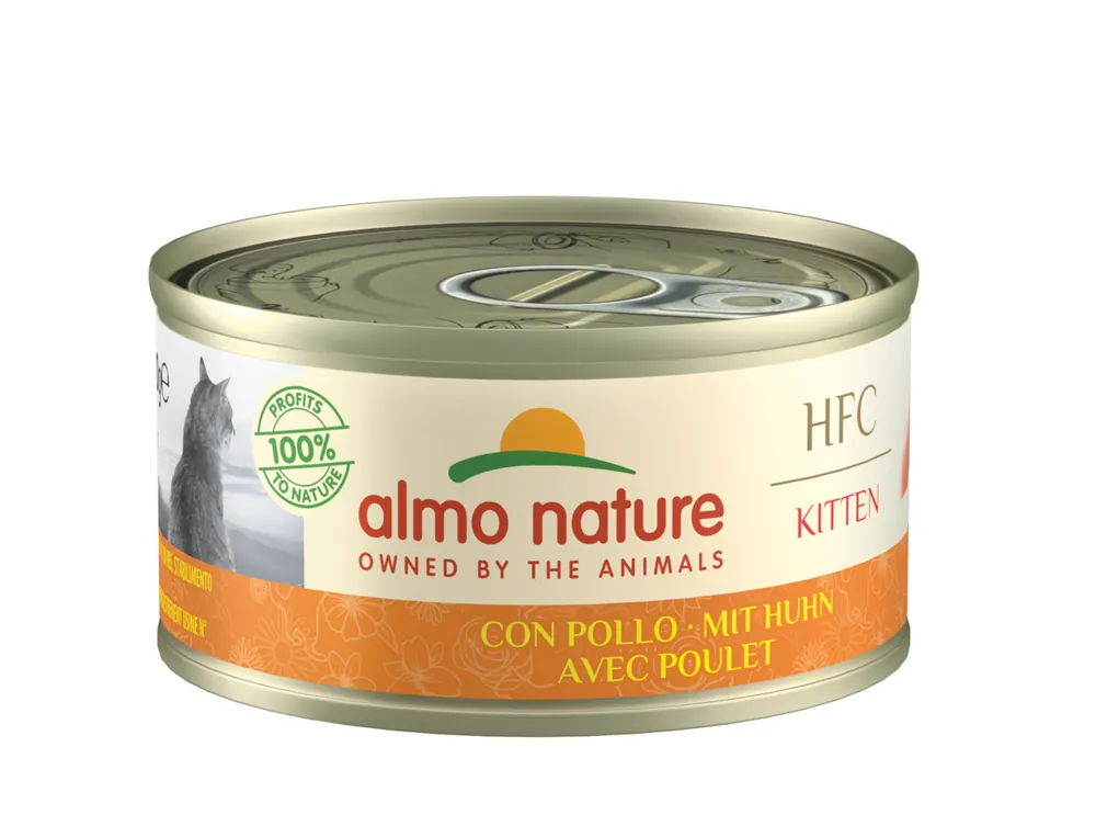 Sparpaket 6 x 70 g Almo Nature HFC Kitten mit Huhn Katzen Nassfutter Preisknaller