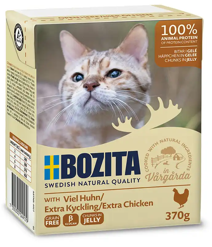 Nur Heute Sparpaket 6 x 370 g Bozita Häppchen in Gelee mit viel Huhn Katzen Nassfutter