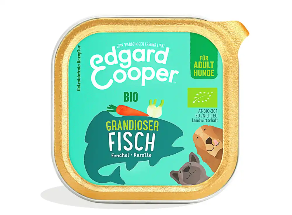 Sparpaket 17 x 100 g Edgard & Cooper Adult Bio Fisch Hunde Nassfutter Nur Für Kurze Zeit