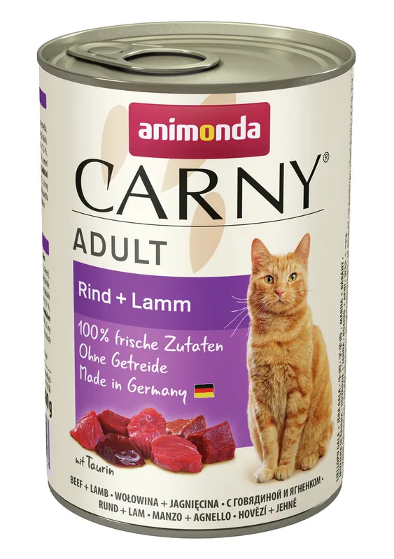 Sparpaket 6 x 400 g Animonda Carny Adult Rind + Lamm Katzen Nassfutter Online Kaufen