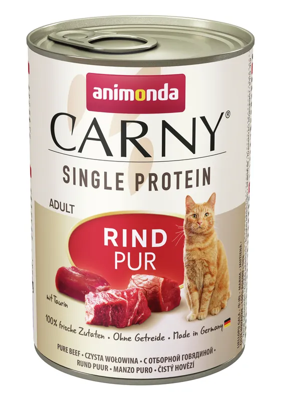 Sparpaket 24 x 400 g Animonda Carny Adult Single Protein Rind pur Katzen Nassfutter Expressversand