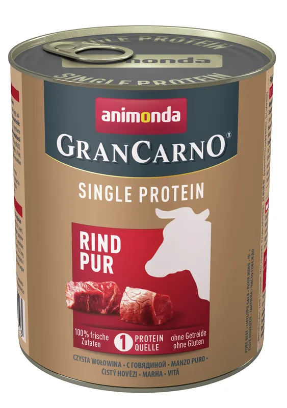 Saisonangebot Sparpaket 24 x 800 g Animonda GranCarno Single Protein Rind pur Hunde Nassfutter