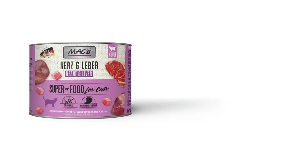 Echt Sparpaket 6 x 200 g Mac's Herz & Leber Adult Katzen Nassfutter
