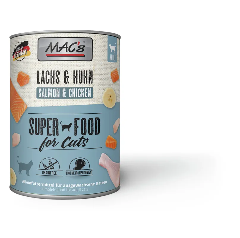 Jetzt Bestellen Sparpaket 24 x 800 g Mac's Lachs & Hühnchen Adult Katzen Nassfutter
