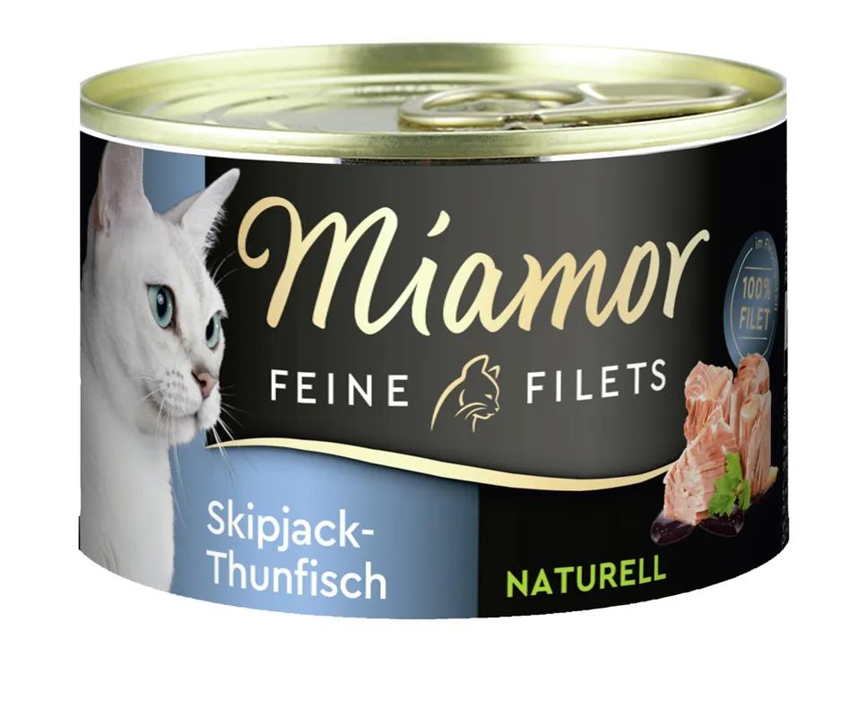 Nur Heute Sparpaket 24 x 156 g Miamor Feine Filets Skipjack-Thunfisch Naturell Katzen Nassfutter