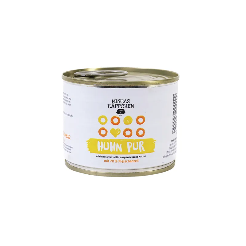 Finale Aktion Sparpaket 6 x 200 g Mincas Häppchen Huhn Pur Katzen Nassfutter