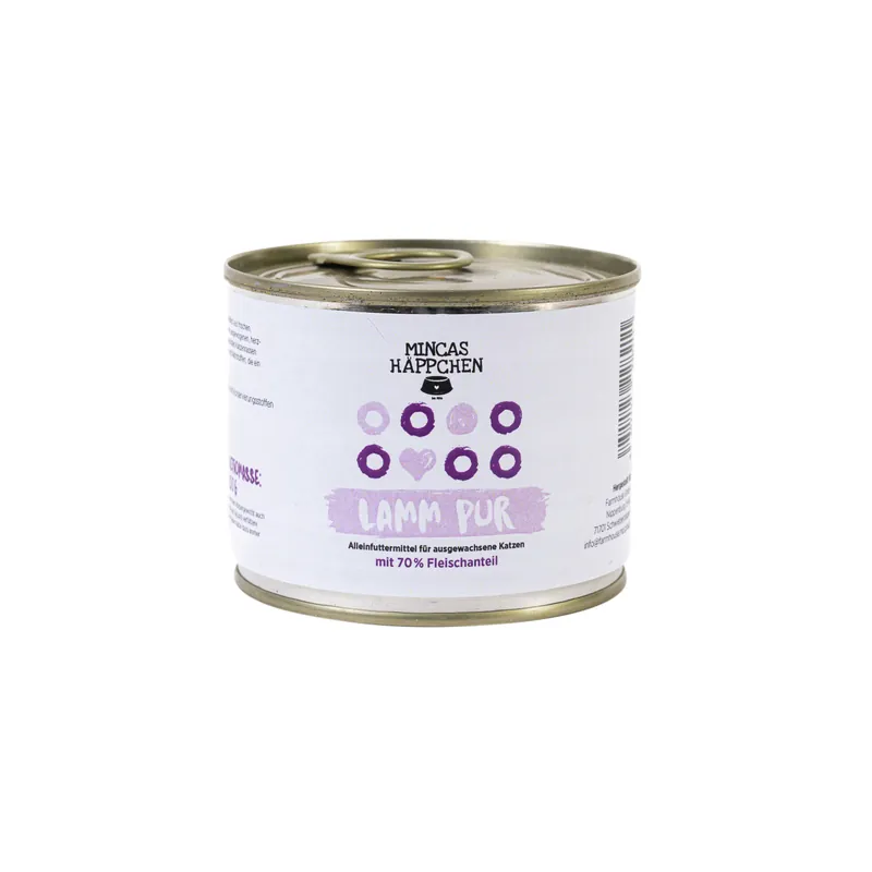 Sonderaktion Sparpaket 24 x 200 g Mincas Häppchen Lamm Pur Katzen Nassfutter