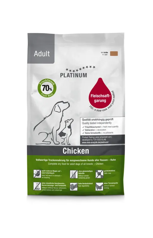 Sparpaket 2 x 1,5 kg Platinum Adult Chicken Hunde Trockenfutter Wochenendangebot