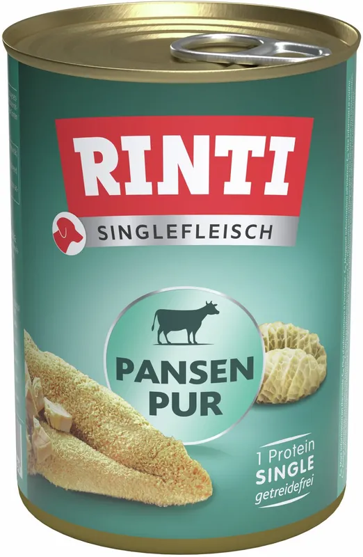 Sparpaket 6 x 400 g Rinti Singlefleisch Pansen pur Hunde Nassfutter Sonderaktion