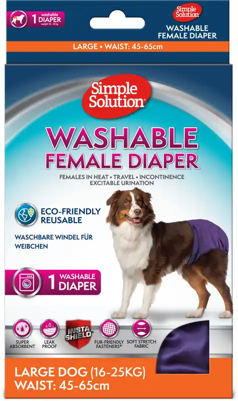Sparpaket 2 x Simple Solution waschbare Windel Hunde Hygiene Inkontinenz L Neu