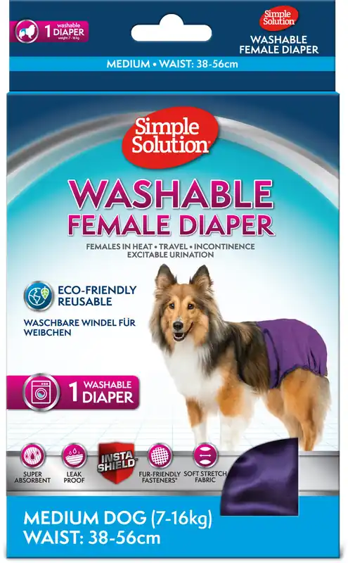 Nur Für Kurze Zeit Sparpaket 2 x Simple Solution waschbare Windel Hunde Hygiene Inkontinenz M