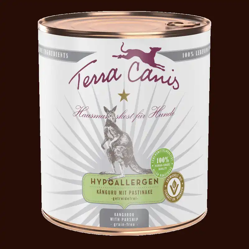 Nur Heute Sparpaket 6 x 800 g Terra Canis Hypoallergen Känguru mit Pastinake Hunde Nassfutter