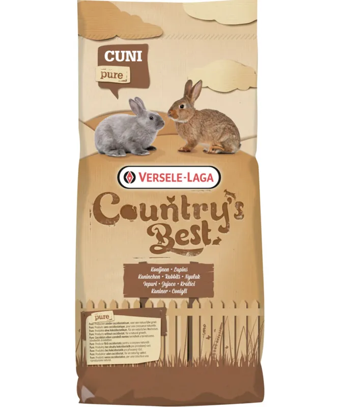 Günstig Sparpaket 2 x 20 kg Versele-Laga Country's Best Cuni Fit pure Kaninchen Hauptfutter