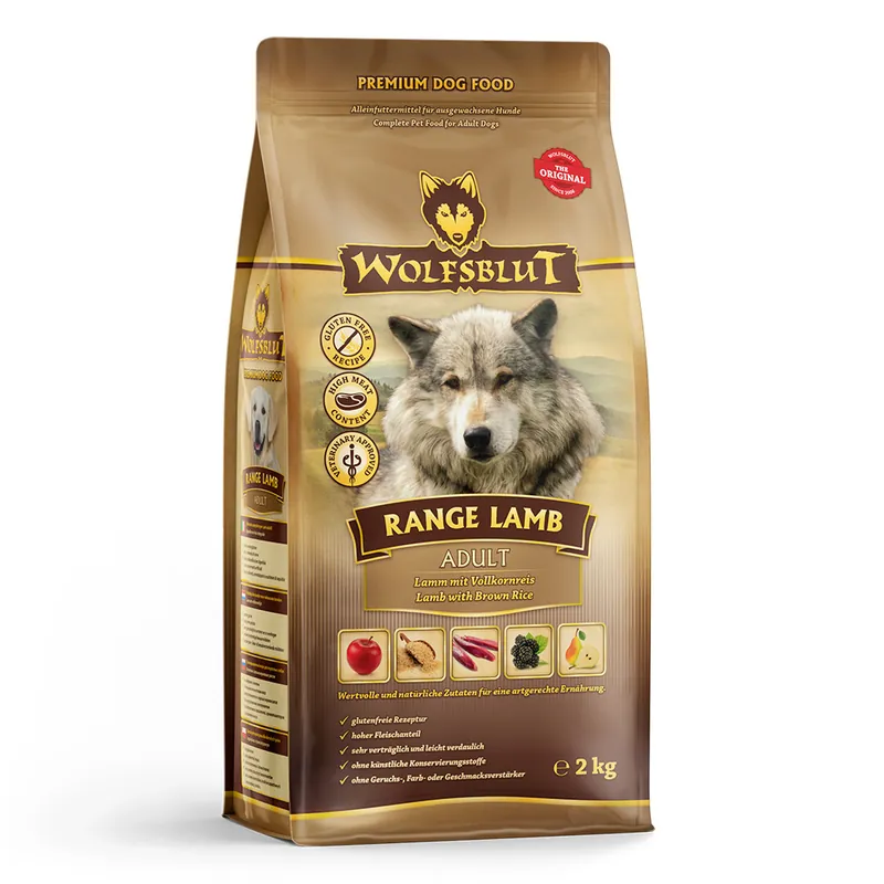 Must-Have Sparpaket 2 x 2 kg Wolfsblut Range Lamb Adult Lamm mit Vollkornreis Hunde Trockenfutter
