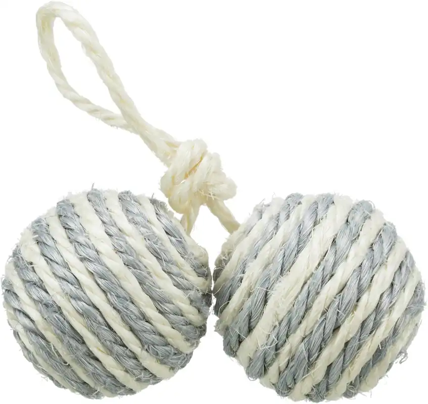 TRIXIE 2 Bälle am Sisalseil Ø 4,5 cm Sonderangebot