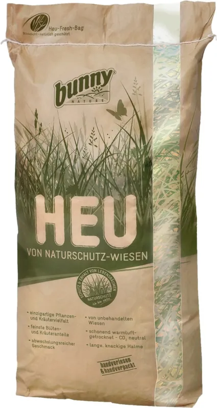 Preiswert Bunny Heu von Naturschutzwiesen 600g Kleintierfutter