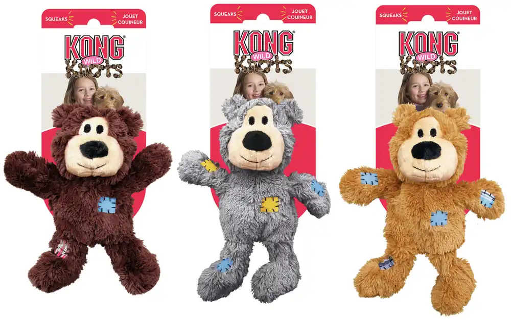 KONG Wild Knots Bär Small/Medium 7 x 6 Centimter Hundespielzeug Neue Ware