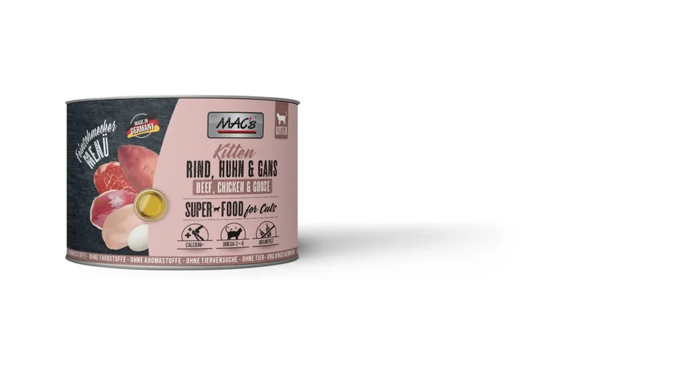 Kracherpreis MAC Cat Feinschmecker Kitten Rind, Huhn und Gans 200 g