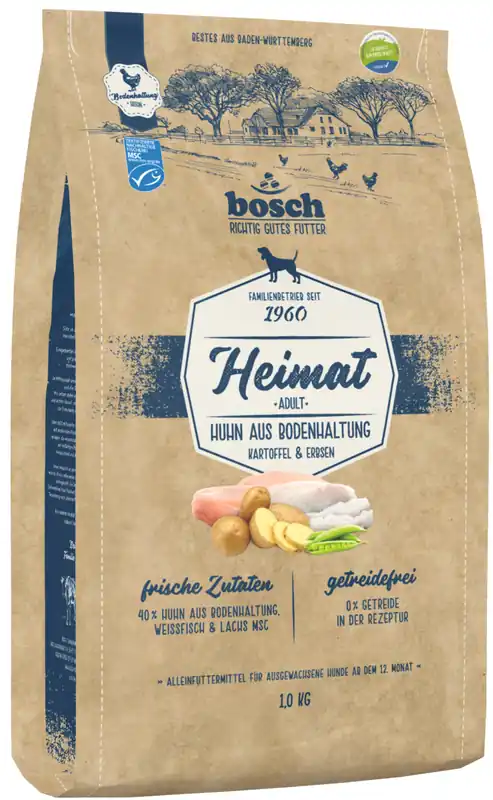 Rabatt bosch Heimat Adult frisches Huhn 1 Kilogramm Hundetrockenfutter