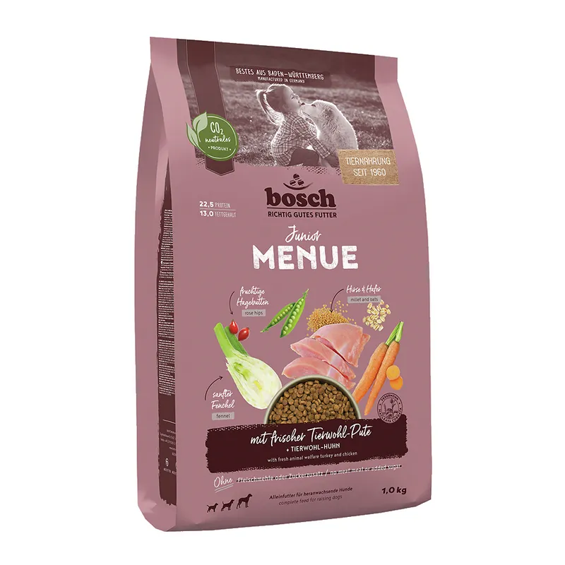 BOSCH MENUE Junior Pute 1 kg Neue Kollektion