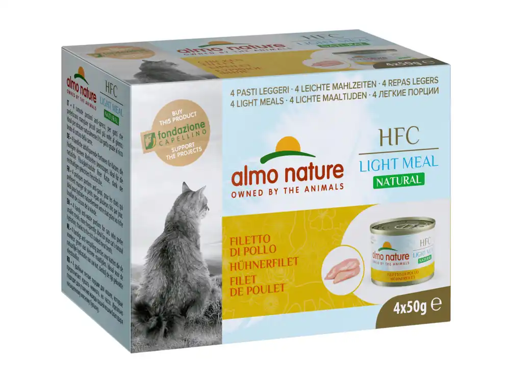 Neu Im Sortiment almo nature HFC Light Multipack Hühnerfilet 4x50 g