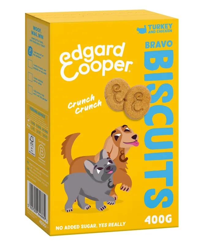 Edgard & Cooper BISCUITS Truthahn und Huhn 400 g Neu