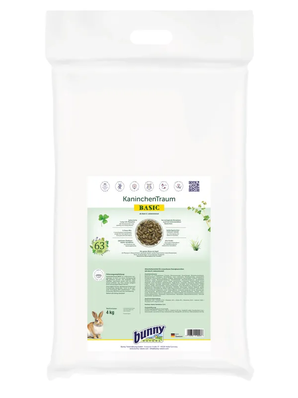Jetzt Bestellen Bunny KaninchenTraum Basic 4kg Kleintierfutter