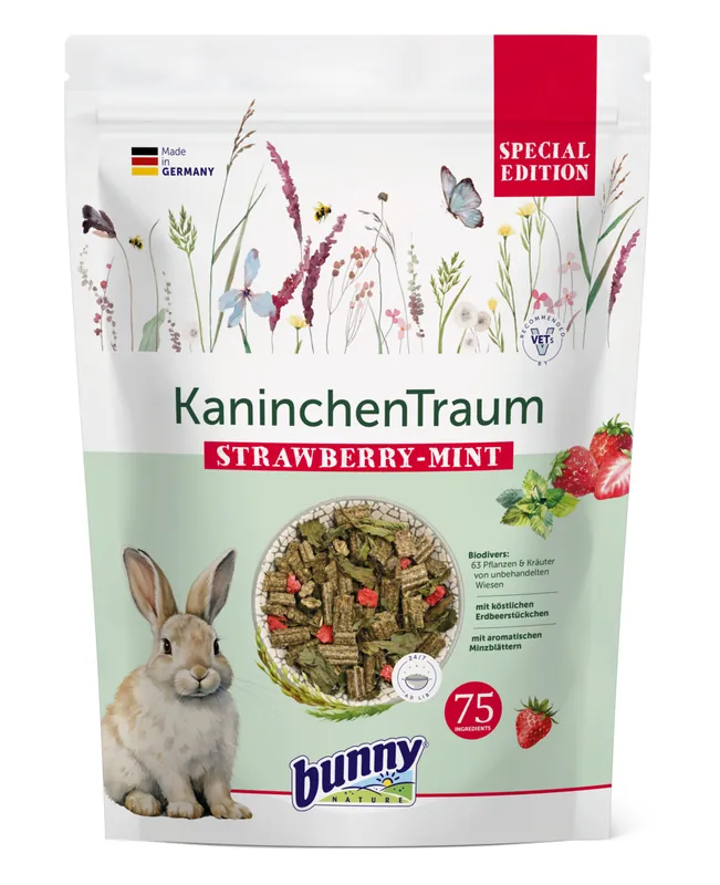 Bunny KaninchenTraum Special Edition STRAWBERRY-MINT 1,5 kg Zertifiziert