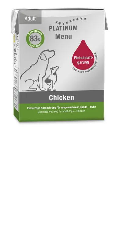 Online Kaufen Sparpaket 6 x 375 g Platinum Menü Adult Chicken Hunde Nassfutter