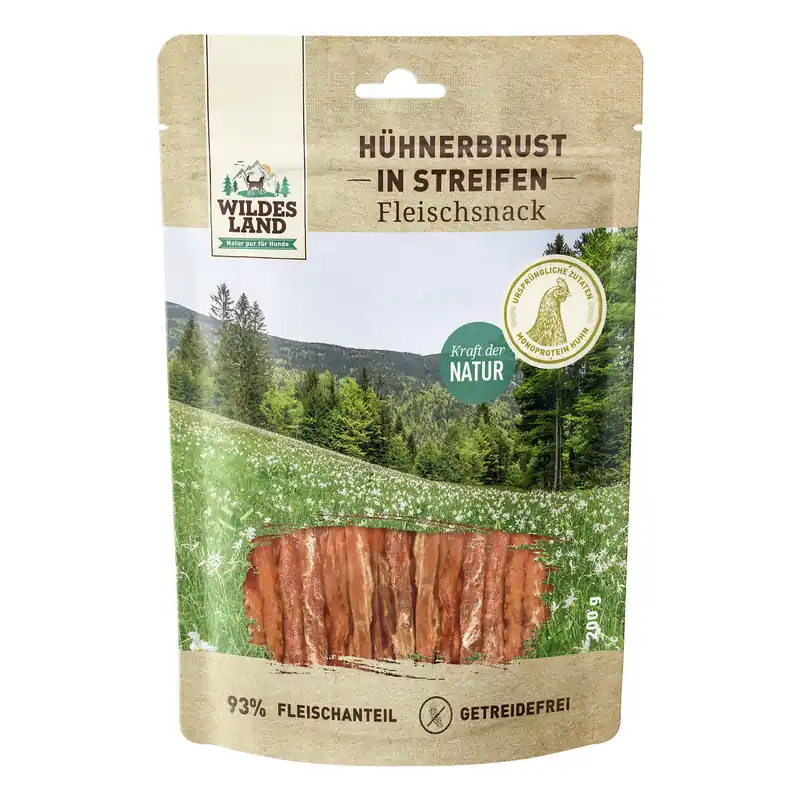 WILDES LAND Snack Hühnerbrust Streifen 200 g Sale